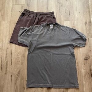 Bundle pair lot two Maison Article shoe palace streetwear oversized t shorts M